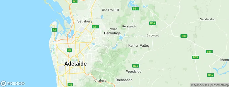 Paracombe, Australia Map