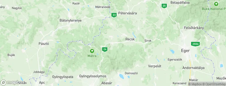Parád, Hungary Map