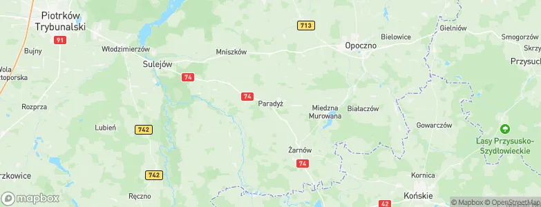 Paradyż, Poland Map