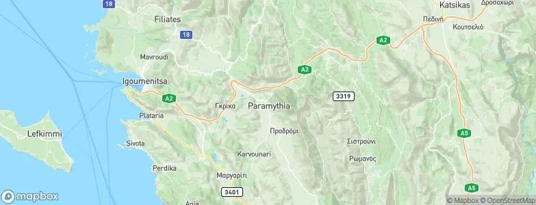 Paramythiá, Greece Map