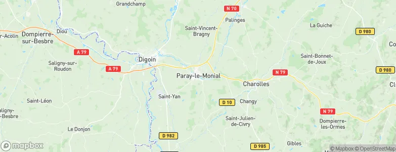 Paray-le-Monial, France Map