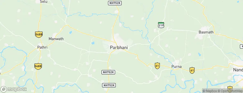 Parbhani, India Map