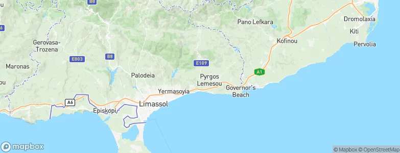 Parekklisha, Cyprus Map