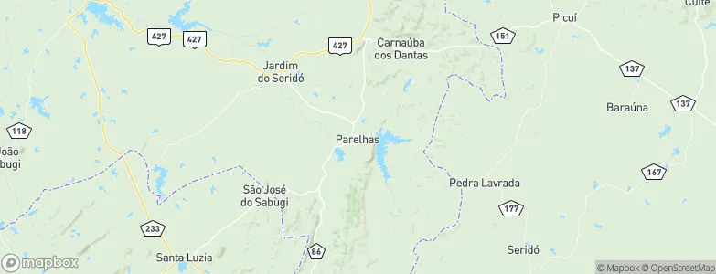Parelhas, Brazil Map