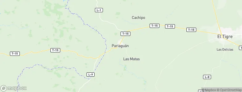 Pariaguan, Venezuela Map