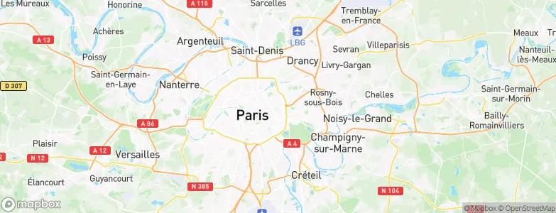 Paris 20, France Map