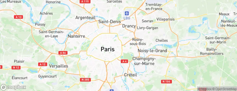Paris 20 Ménilmontant, France Map