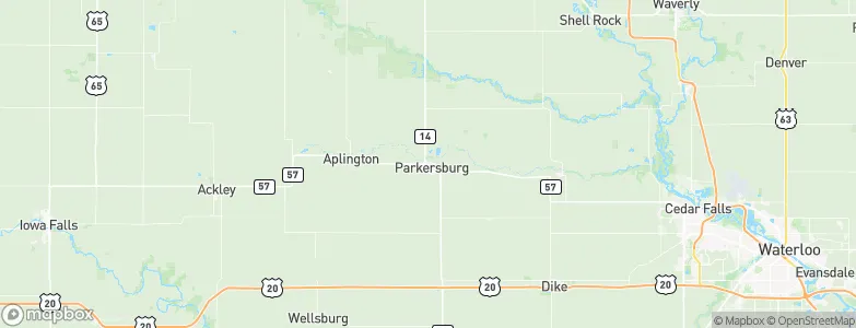 Parkersburg, United States Map