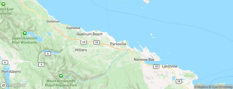 Parksville, Canada Map