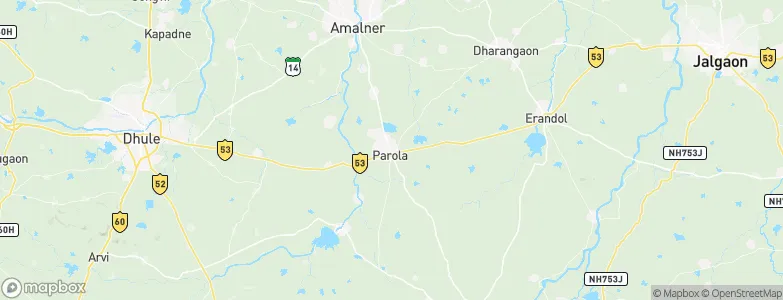 Parola, India Map