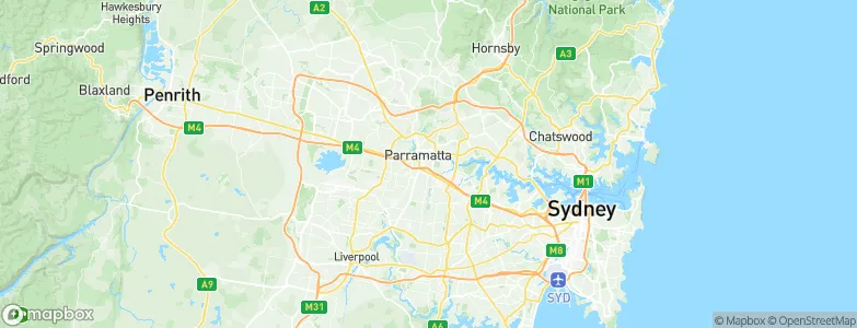 Parramatta, Australia Map