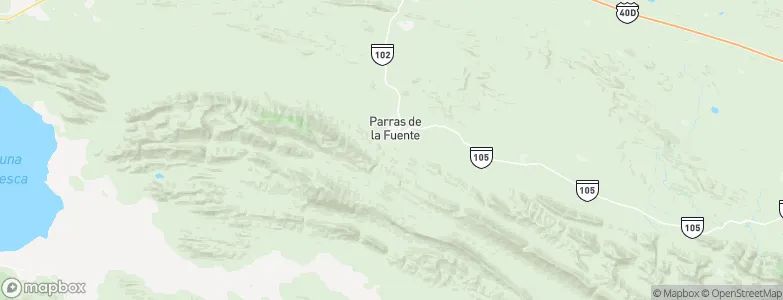 Parras de la Fuente, Mexico Map
