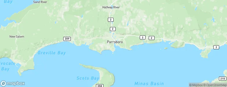 Parrsboro, Canada Map