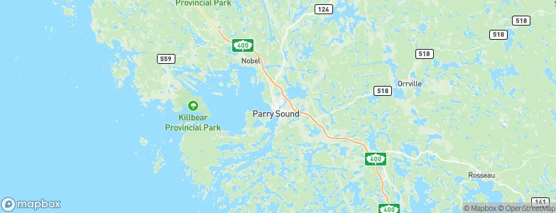 Parry Sound, Canada Map