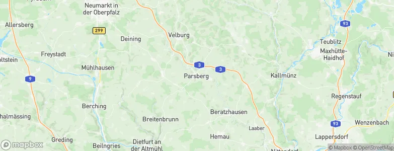 Parsberg, Germany Map