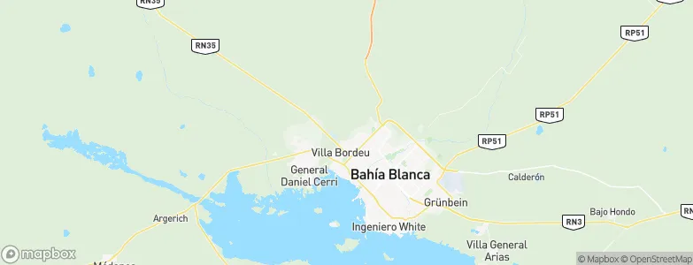 Partido de Bahía Blanca, Argentina Map