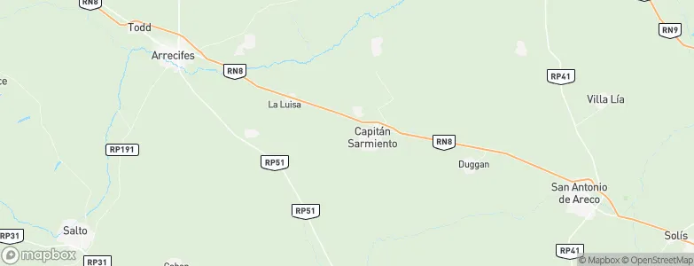 Partido de Capitán Sarmiento, Argentina Map