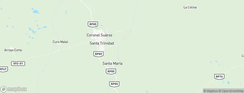 Partido de Coronel Suárez, Argentina Map