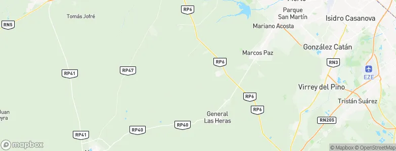 Partido de General Las Heras, Argentina Map