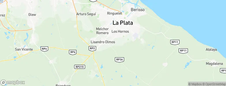 Partido de La Plata, Argentina Map