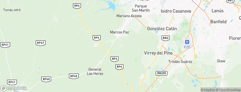 Partido de Marcos Paz, Argentina Map