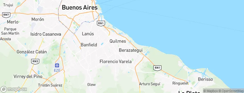 Partido de Quilmes, Argentina Map