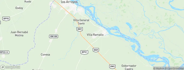 Partido de Ramallo, Argentina Map