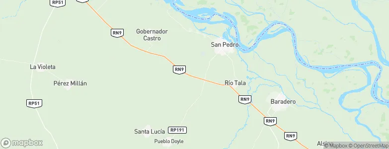 Partido de San Pedro, Argentina Map