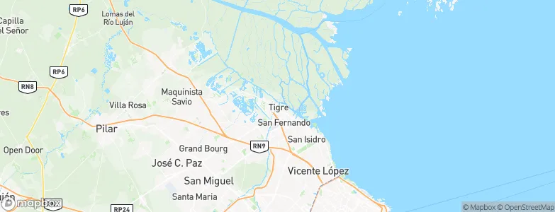 Partido de Tigre, Argentina Map