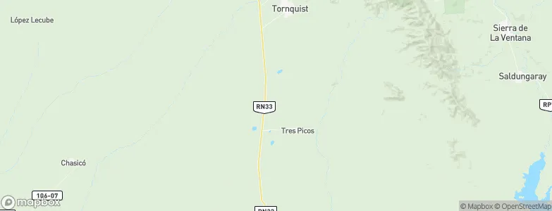 Partido de Tornquist, Argentina Map