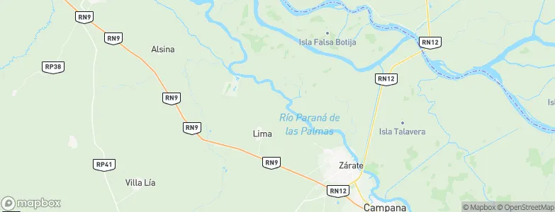 Partido de Zárate, Argentina Map