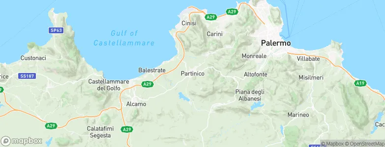 Partinico, Italy Map