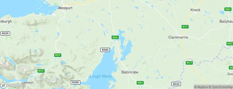 Partry, Ireland Map