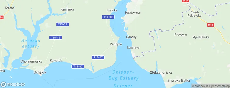 Parutyne, Ukraine Map