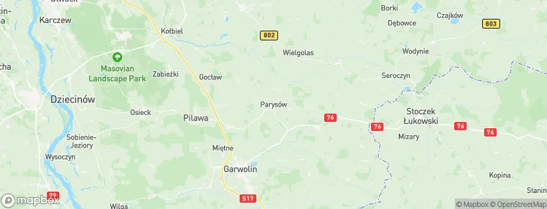 Parysów, Poland Map