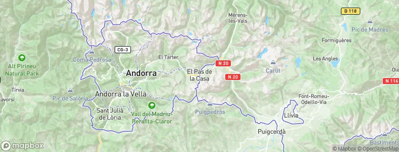 Pas de la Casa, Andorra Map