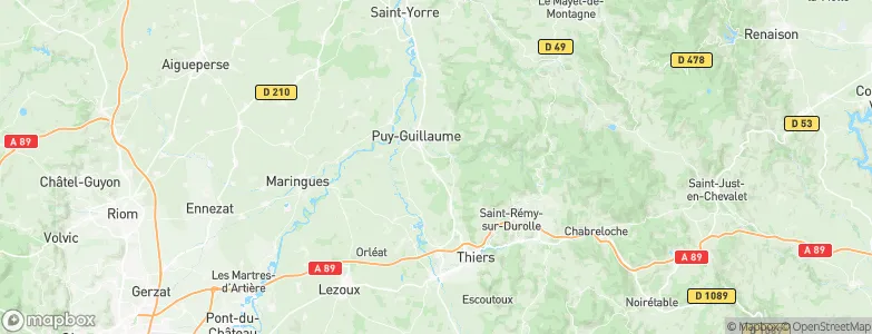 Paslières, France Map
