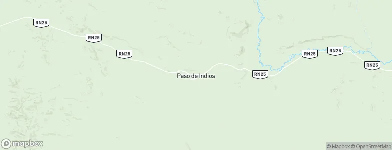 Paso de Indios, Argentina Map