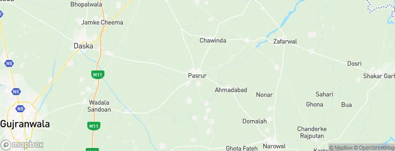 Pasrur, Pakistan Map
