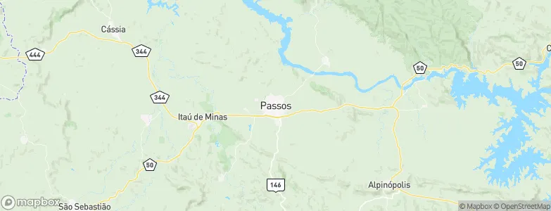 Passos, Brazil Map