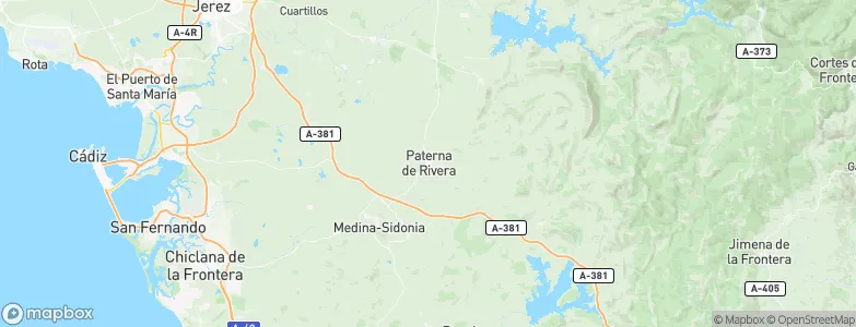 Paterna de Rivera, Spain Map