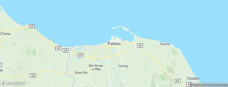 Pattani, Thailand Map