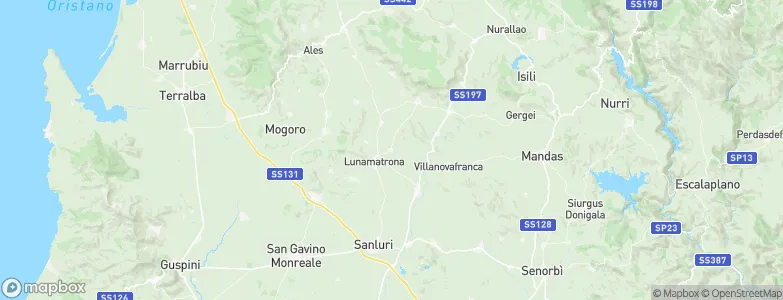 Pauli Arbarei, Italy Map