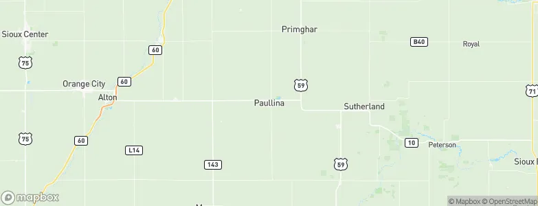 Paullina, United States Map