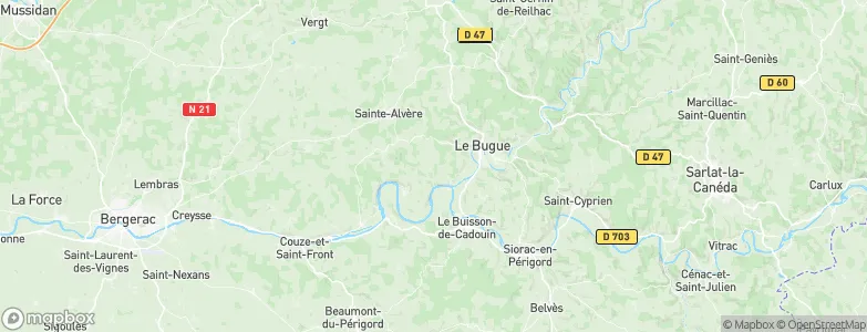 Paunat, France Map