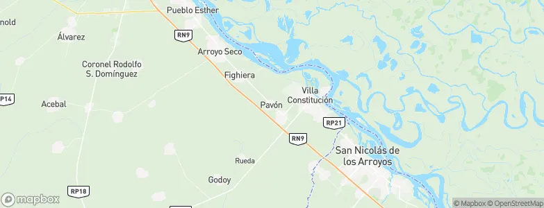 Pavón, Argentina Map