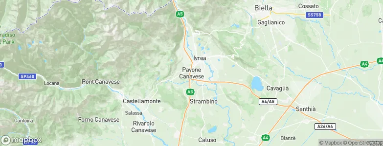Pavone Canavese, Italy Map