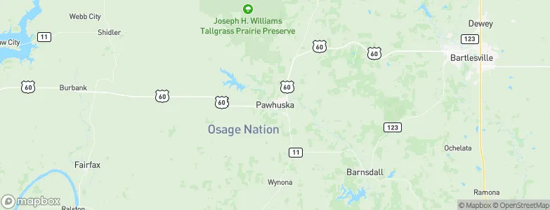 Pawhuska, United States Map