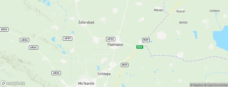 Paxtakor, Uzbekistan Map