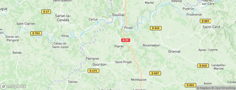 Payrac, France Map